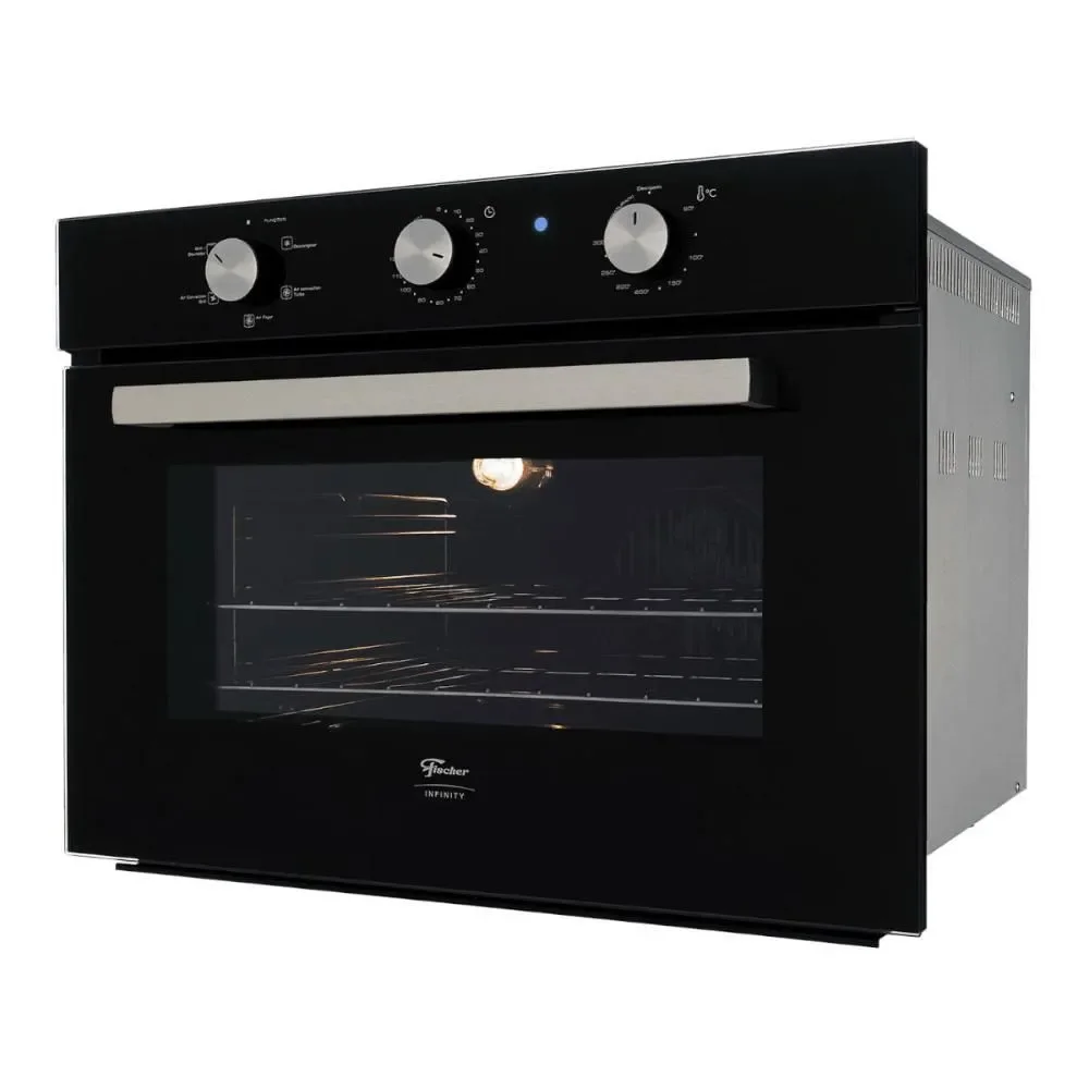Forno Elétrico de Embutir com Air Fryer Fischer Infinity 50L 2200W Air Convection Turbo Preto 220V