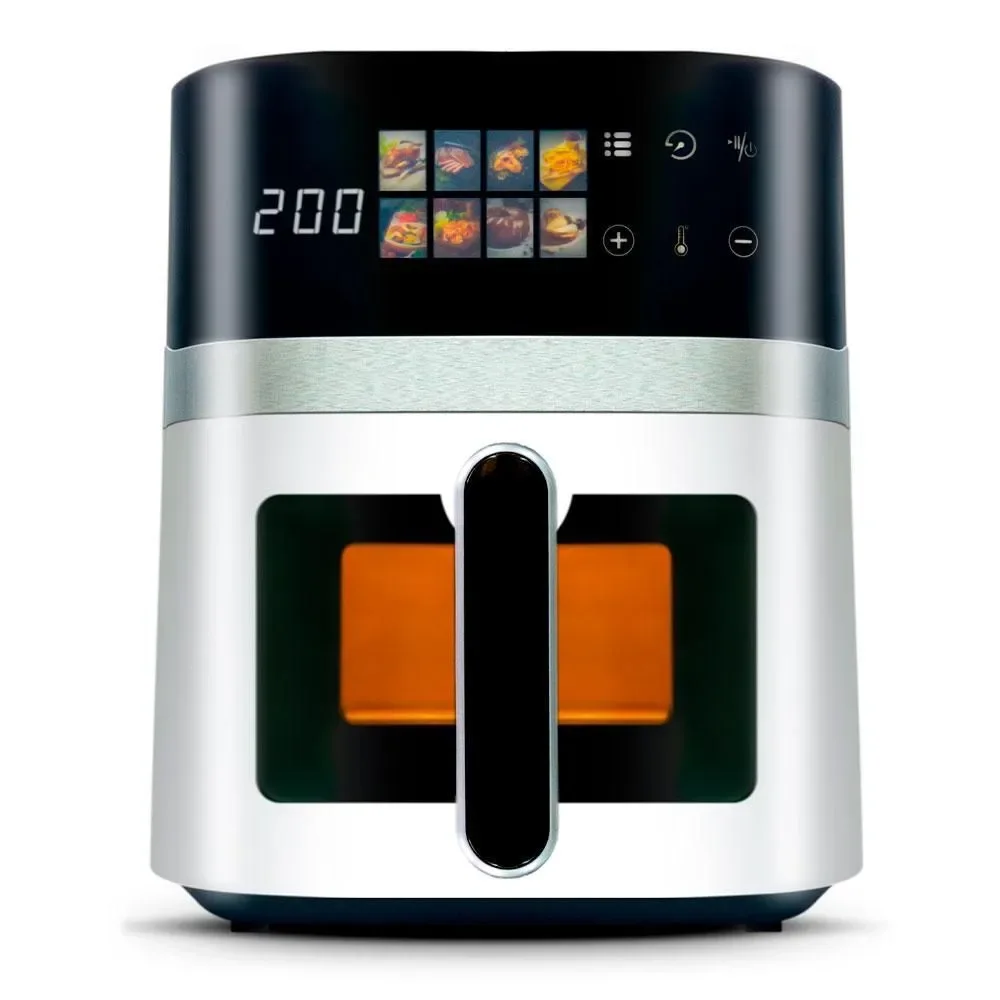 Air Fryer Fritadeira sem Óleo Extream AFEX02LJ55-WS2 5,5L 1400W Digital com 8 Funções Branco e Prata 220V