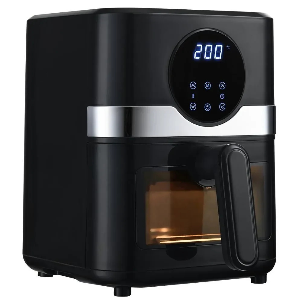 Air Fryer Fritadeira Elétrica Digital Extream 4,3L 1500W Multifuncional com 8 Programas Preto 110V