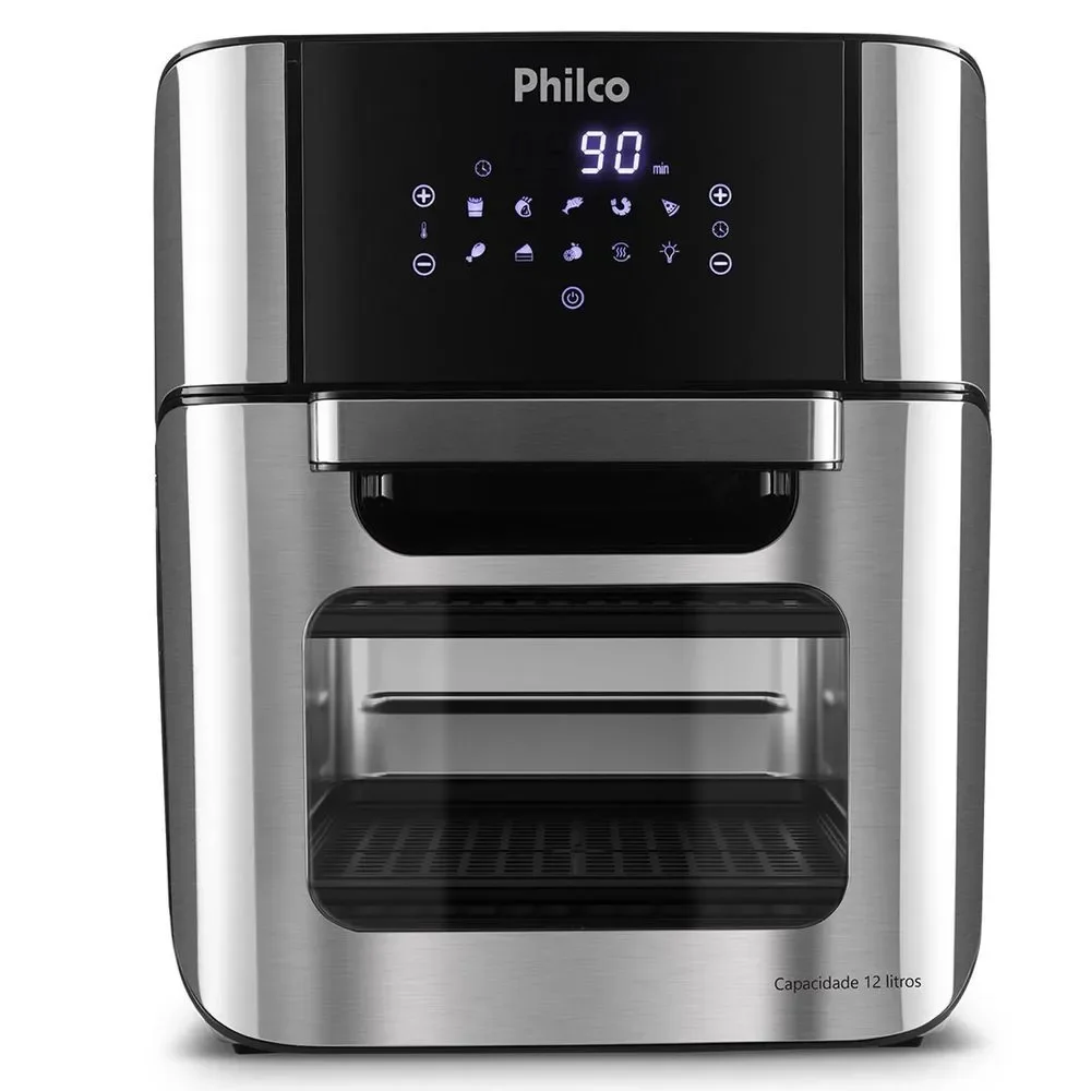 Fritadeira Air Fryer Oven sem Óleo Philco PFR2200 12L 1800W 4 em 1 Preto 220V