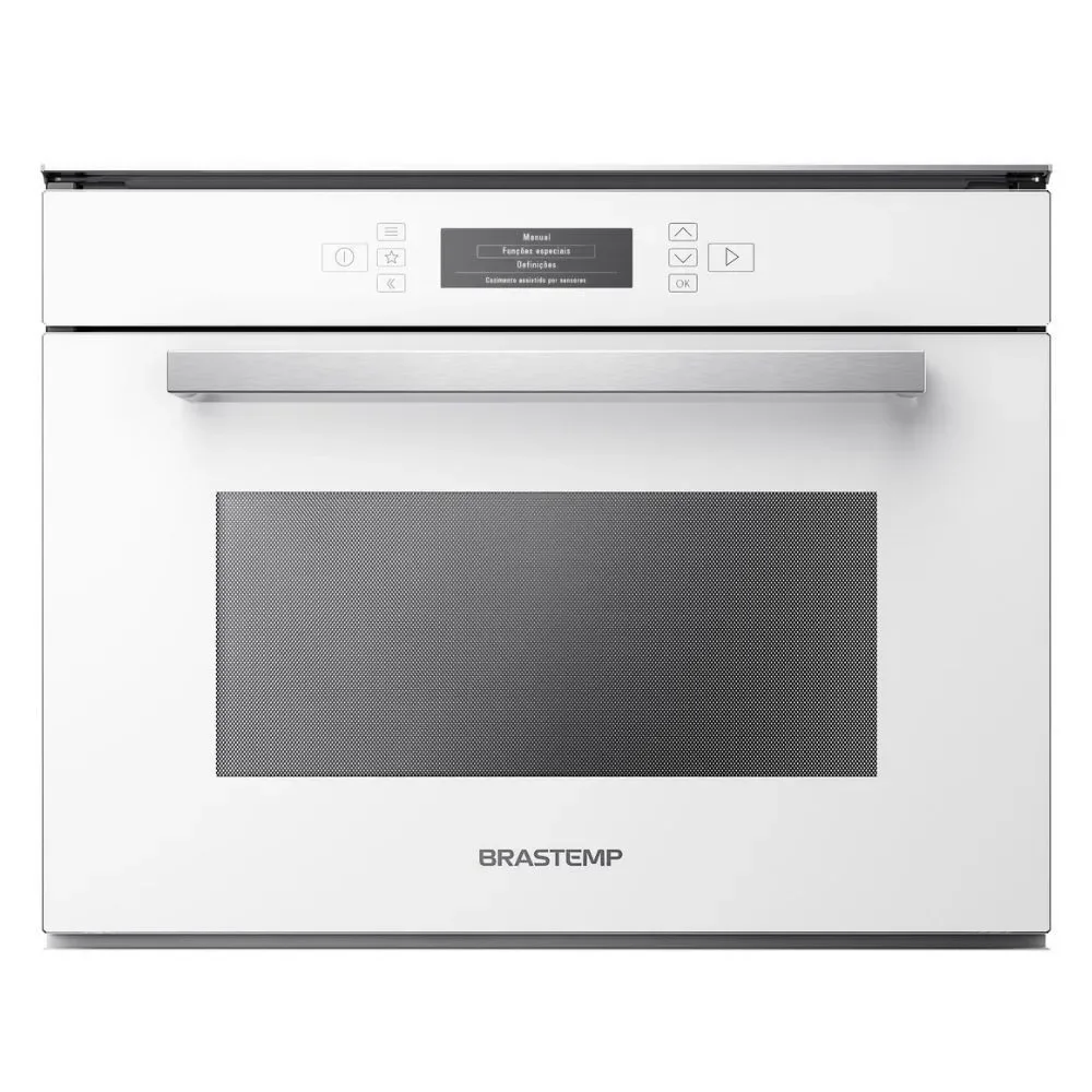 Micro-ondas de Embutir Brastemp GMT40AB 40L 900W Grill Crisp Vapor Branco 220V