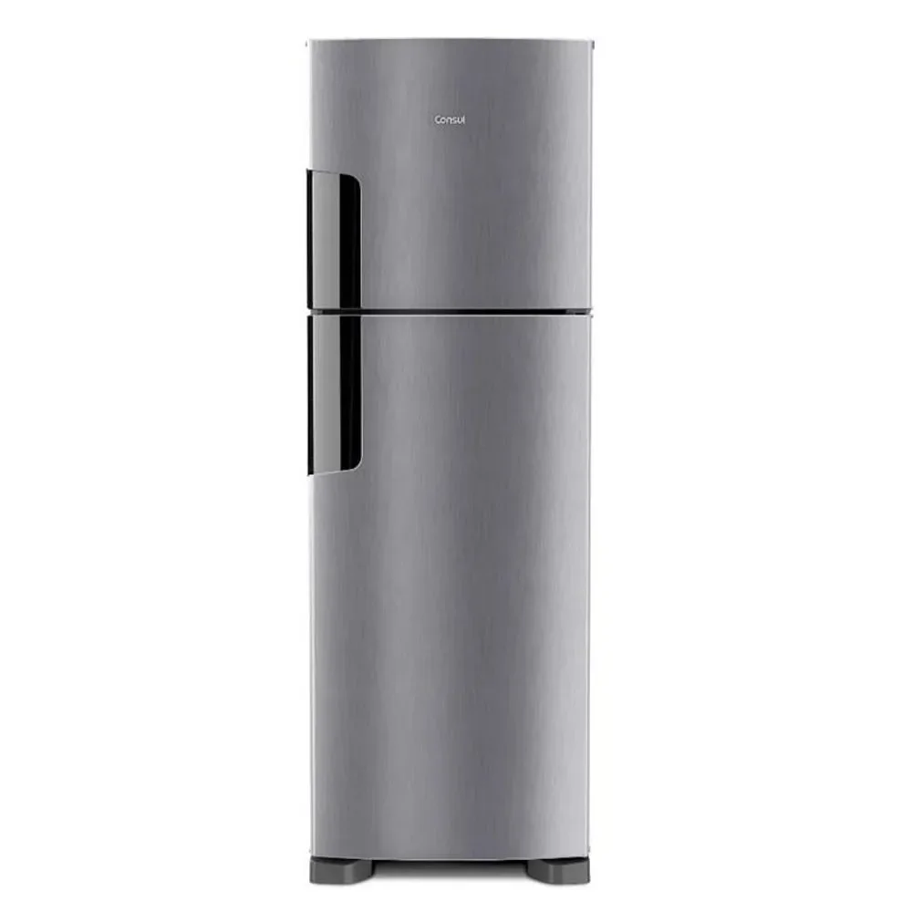 Geladeira Consul Frost Free Duplex Convencional 386L com Iluminação LED e Função Turbo CRM44AK Inox 110V