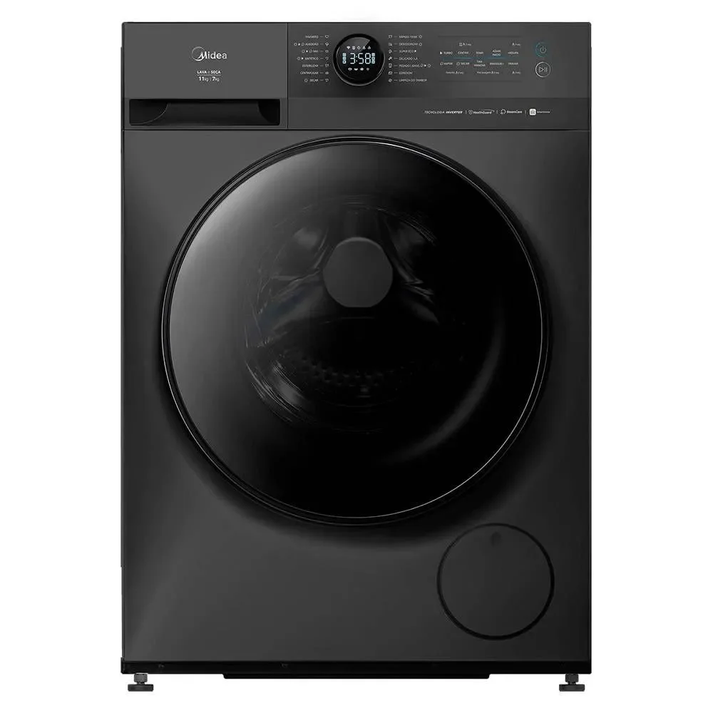 Lavadora de Roupas Lava e Seca Midea 11 Kg Titanium MF201D110WB-GK-01