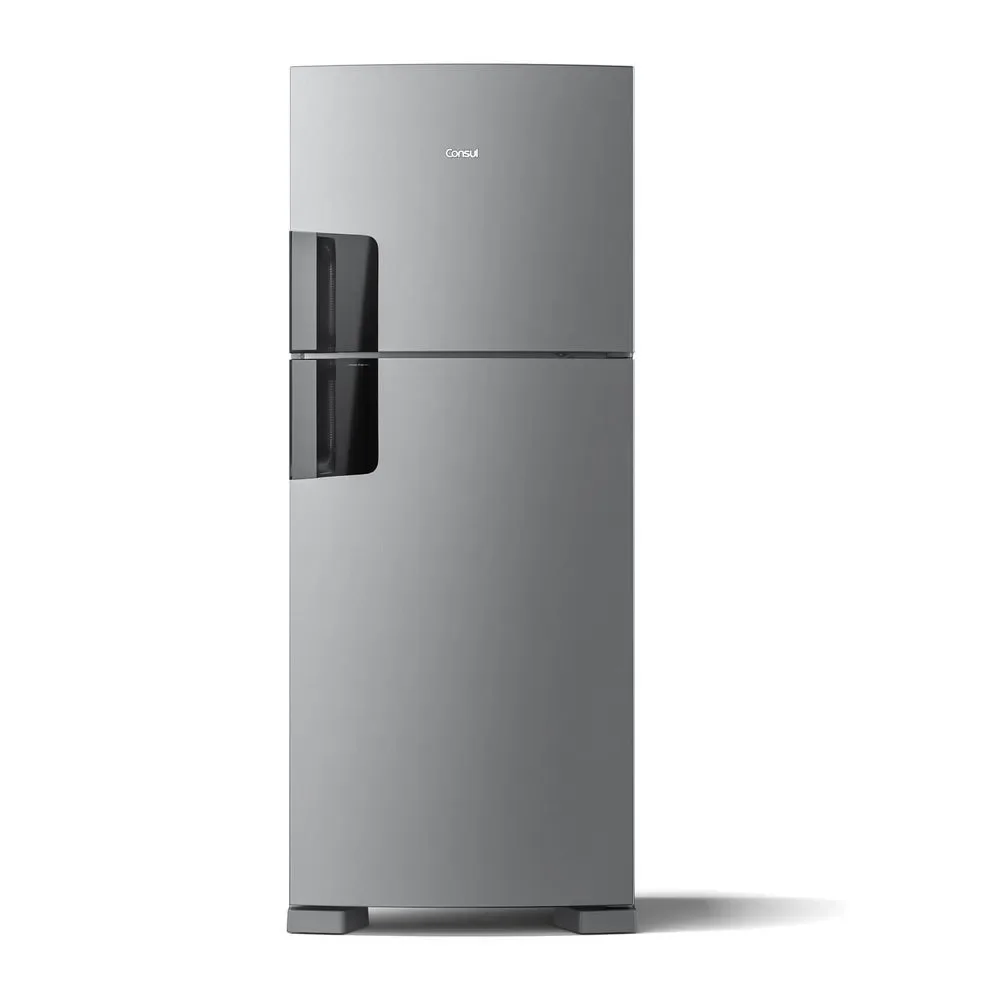 Geladeira Consul Duplex Frost Free 412L com Função Turbo Filtro Antiodor e Compartimentos Removíveis CRM50MK Inox
