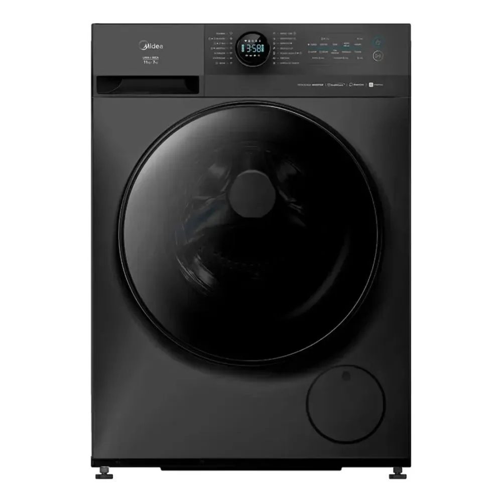 Lava e Seca Midea Slim Healthguard MF201D110WB-GK 11kg 7kg Condensação Titanium Frontal 110V