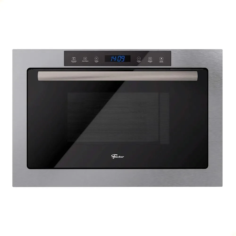 Micro-ondas de Embutir Fischer Infinity 38070 25L 1400W com Grill e Touch Inox 220V
