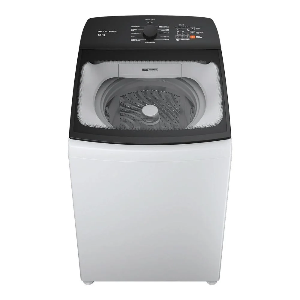 Máquina De Lavar Brastemp 13kg Branca Com Ciclo Tira Manchas Advanced E Ciclo Antibolinha BWM13AB