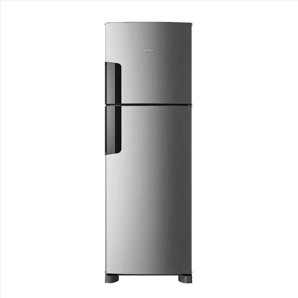 Refrigerador Consul Duplex Frost Free Inverter 377L com Função Turbo e Prateleiras Ajustáveis CRM44MKBNA Inox 220V