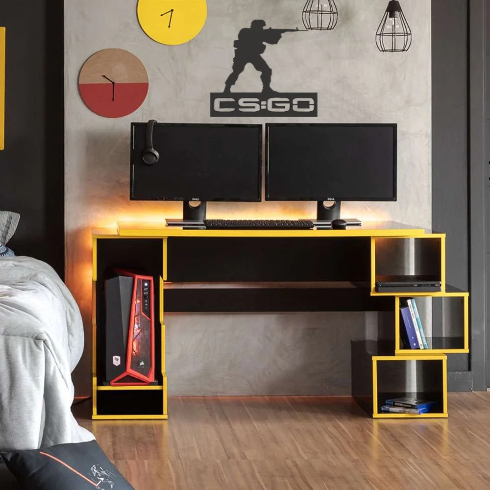 Quadro Decorativo CS GO Preto para parede  MDF 3mm