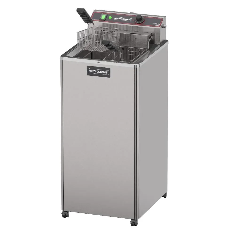 Fritadeira Elétrica com Óleo Metalcubas GFAO 30 P 30L 8000W Água e Óleo Inox 220V
