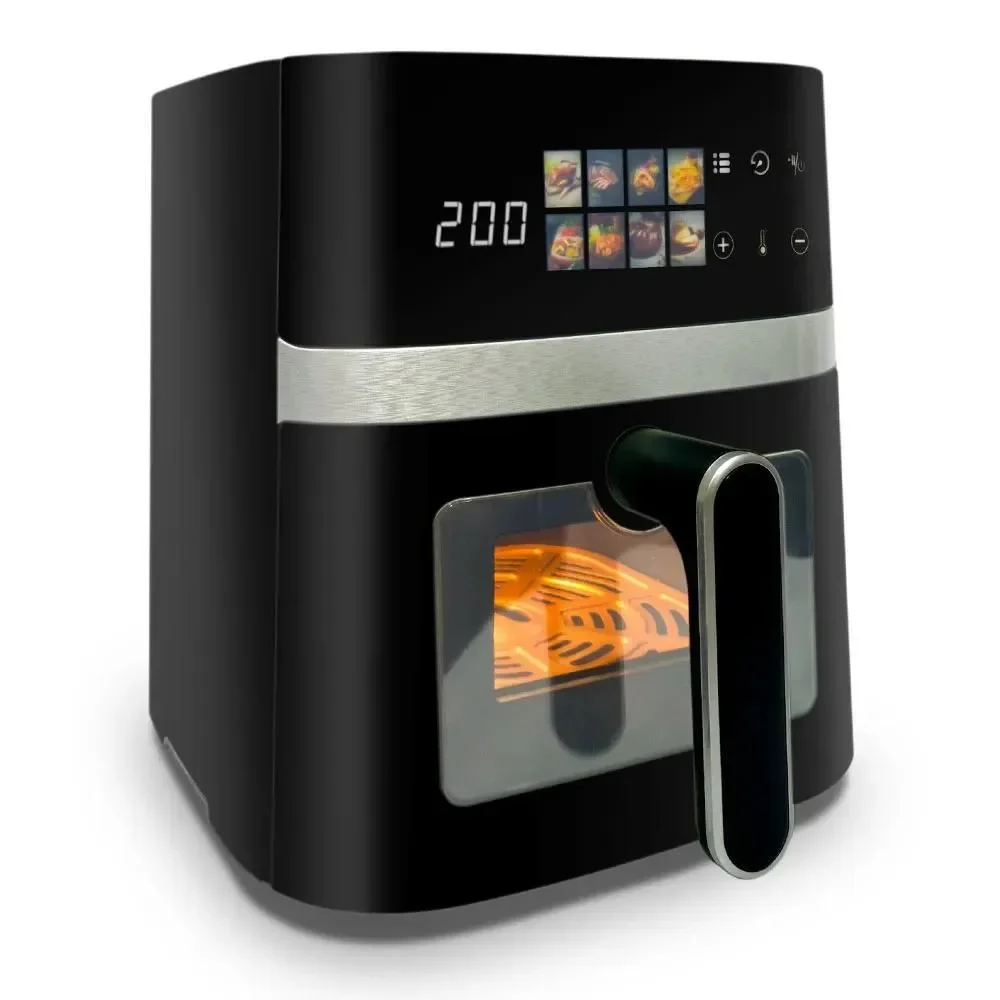 Air Fryer Fritadeira sem Óleo Digital Extream 5,5L 1500W 8 Funções Preto e Prata 110V