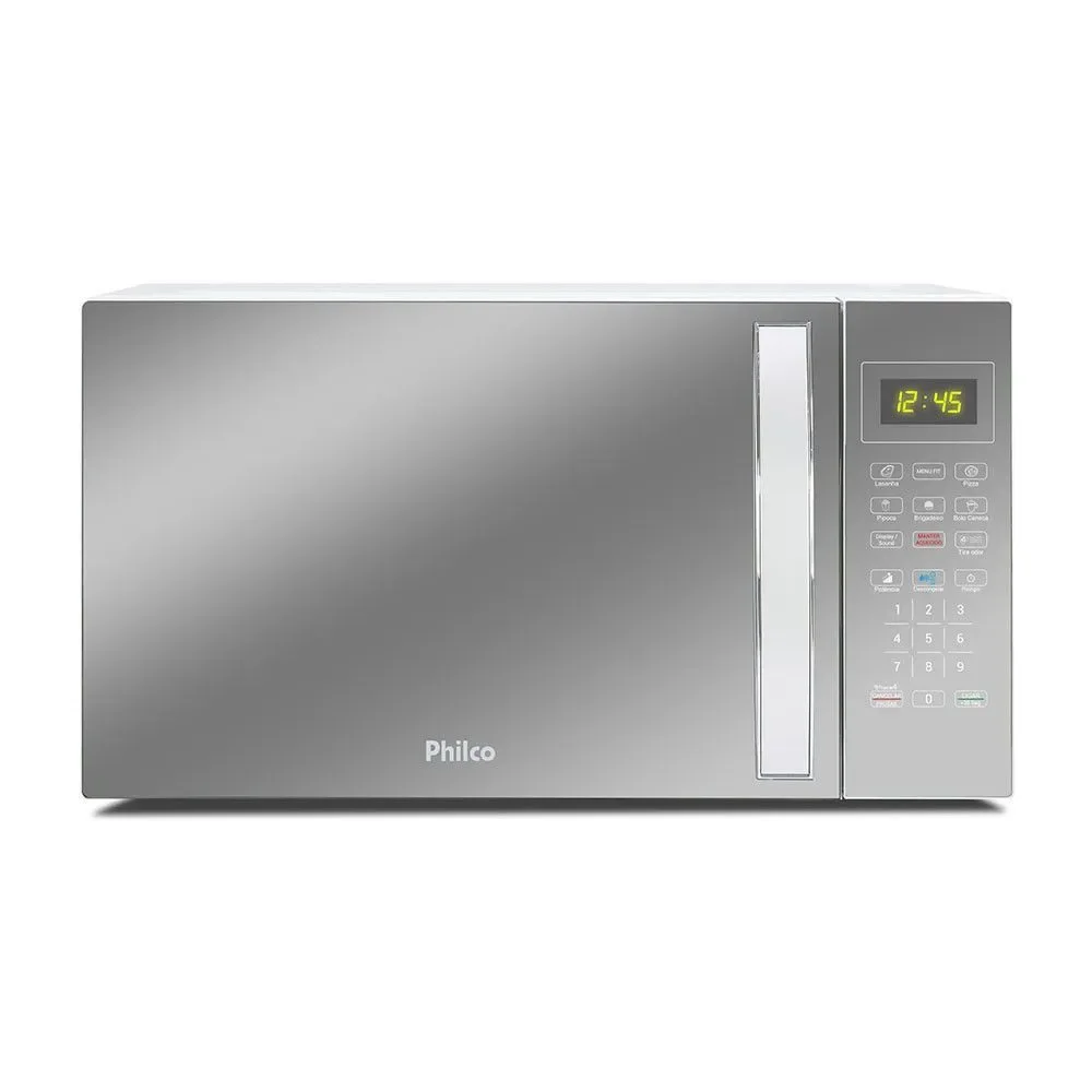 Micro-ondas de Bancada Philco PMO38E 33L 1400W Limpa Fácil com Tira Odor Branco 220V