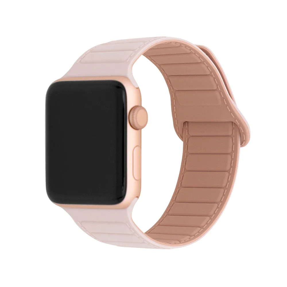 Pulseira de Silicone Magnética para Apple Watch 38-41mm Rosa, Originais i Place