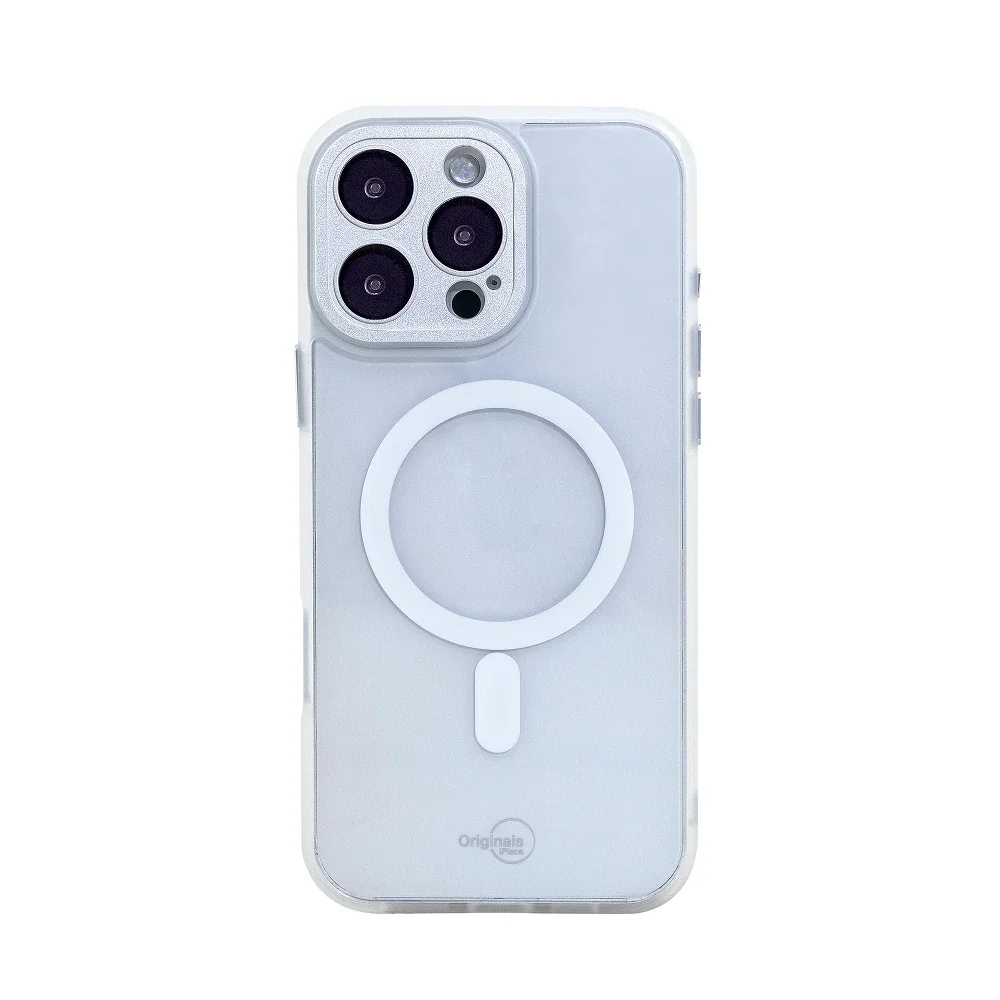 Capa i Phone 16 Pro Max Originais i Place, Poli com proteção de Câmera e indução, Branca