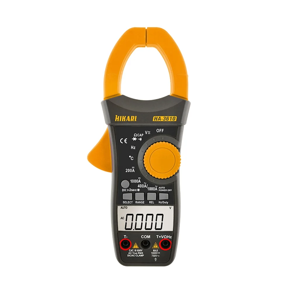 Alicate Amperímetro Digital Hikari DC/AC True RMS HA-3610