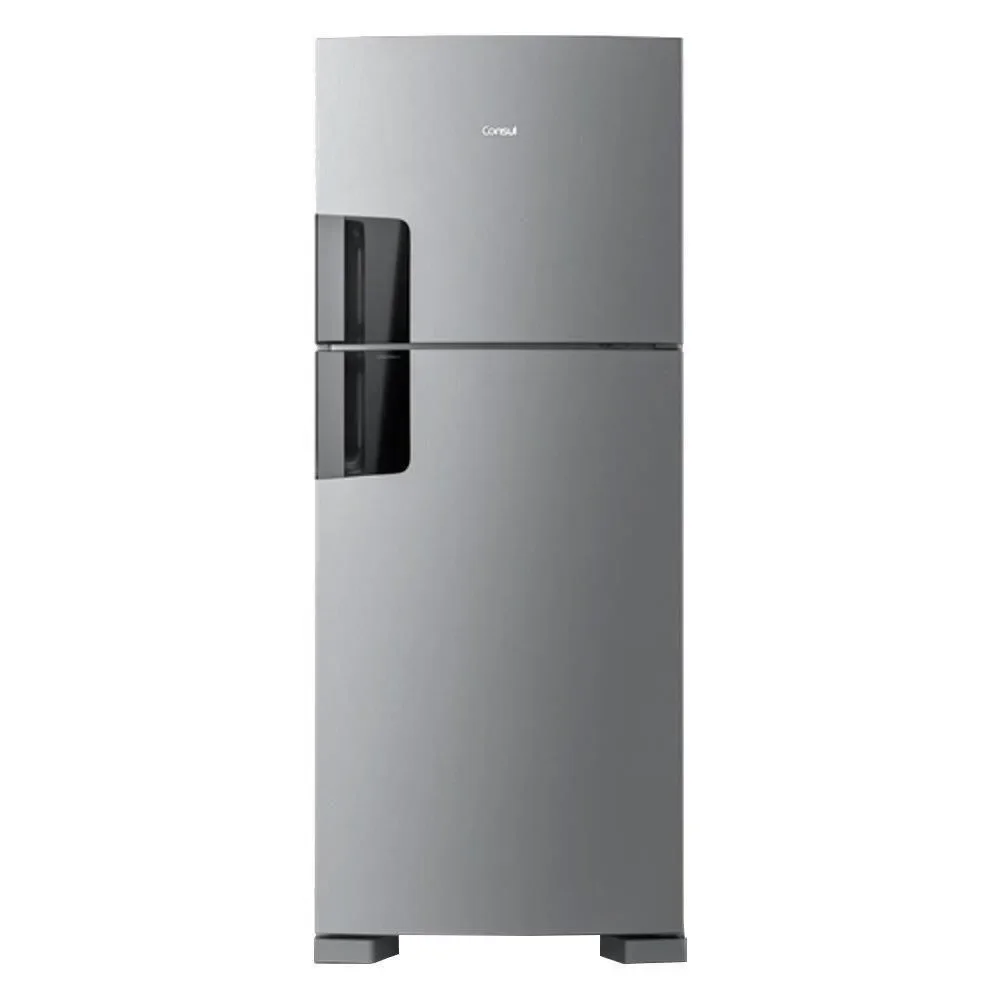 Geladeira Consul Duplex Frost Free Inox 410L com Freezer Espaçoso Função Turbo Filtro Antiodor CRM50LK 110V