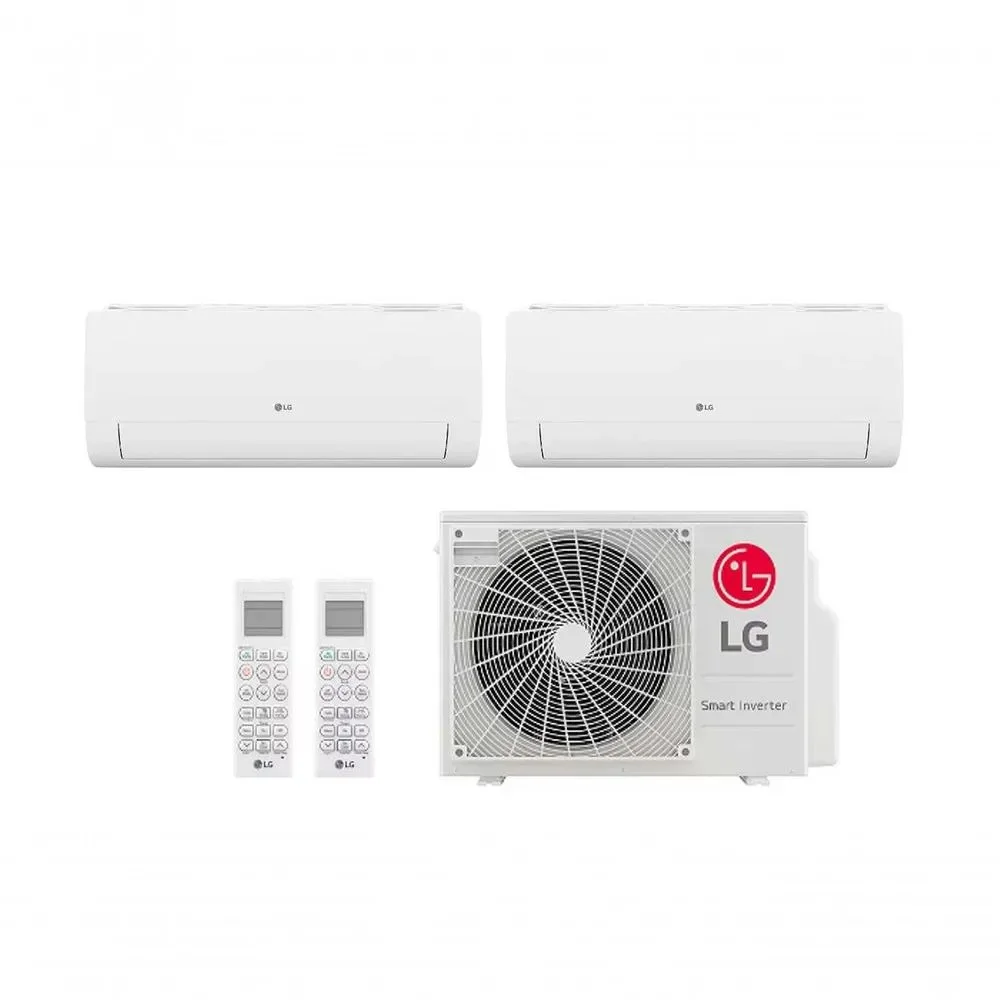Ar Condicionado Multi Split Inverter LG 2x Evap Hiwall 12000 BTUS Quente e Frio Wi-Fi 220V AMNW12GSJA1
