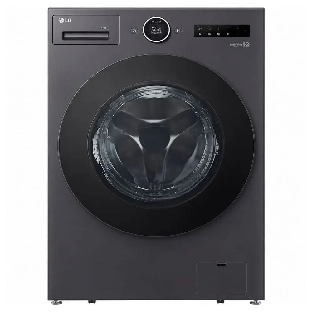 Lava e Seca LG WD18GNTS6B 18kg 10kg AI DD 2.0 Turbowash 360 graus  Steam Antialérgico Preto 220V