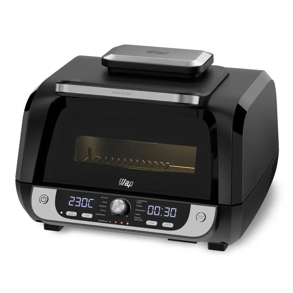 Fritadeira Air Fryer WAP Air Fryer Barbecue Digital Antiaderente Preto e Cinza 1700W 110V