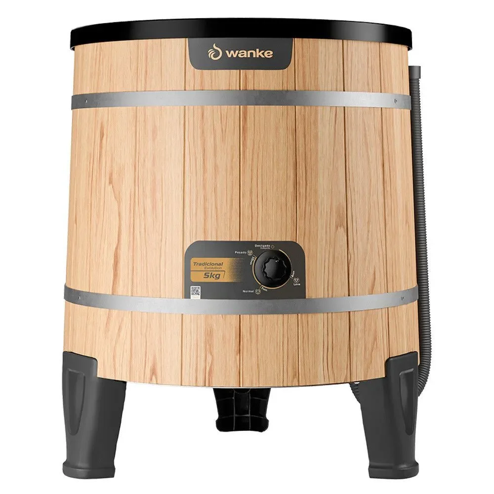 Tanquinho Wanke Tradicional 5kg Lavadora de Roupas com Abertura Superior Bege