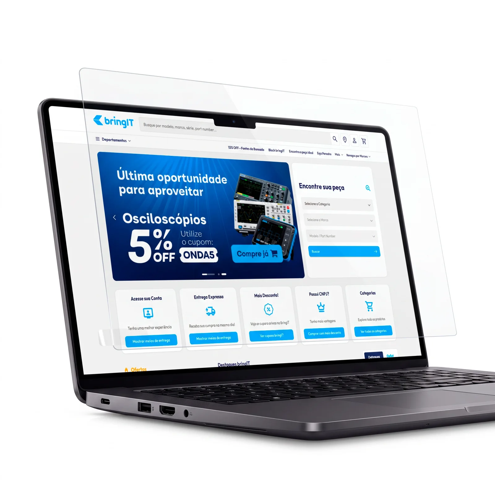 Película de Proteção bringIT para Notebook 15.6" Fosca