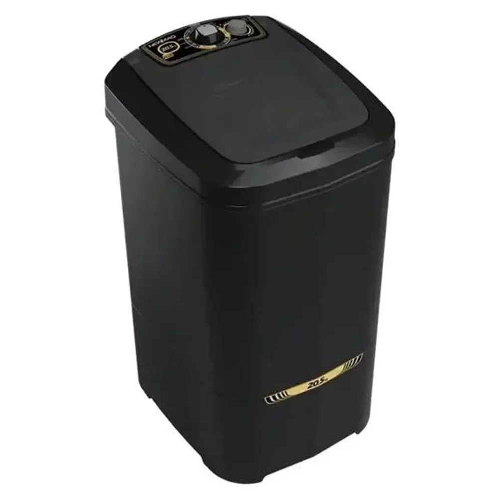 Máquina de Lavar Semiautomática Newmaq Plus 20,5kg 9 Programas Preto 220V