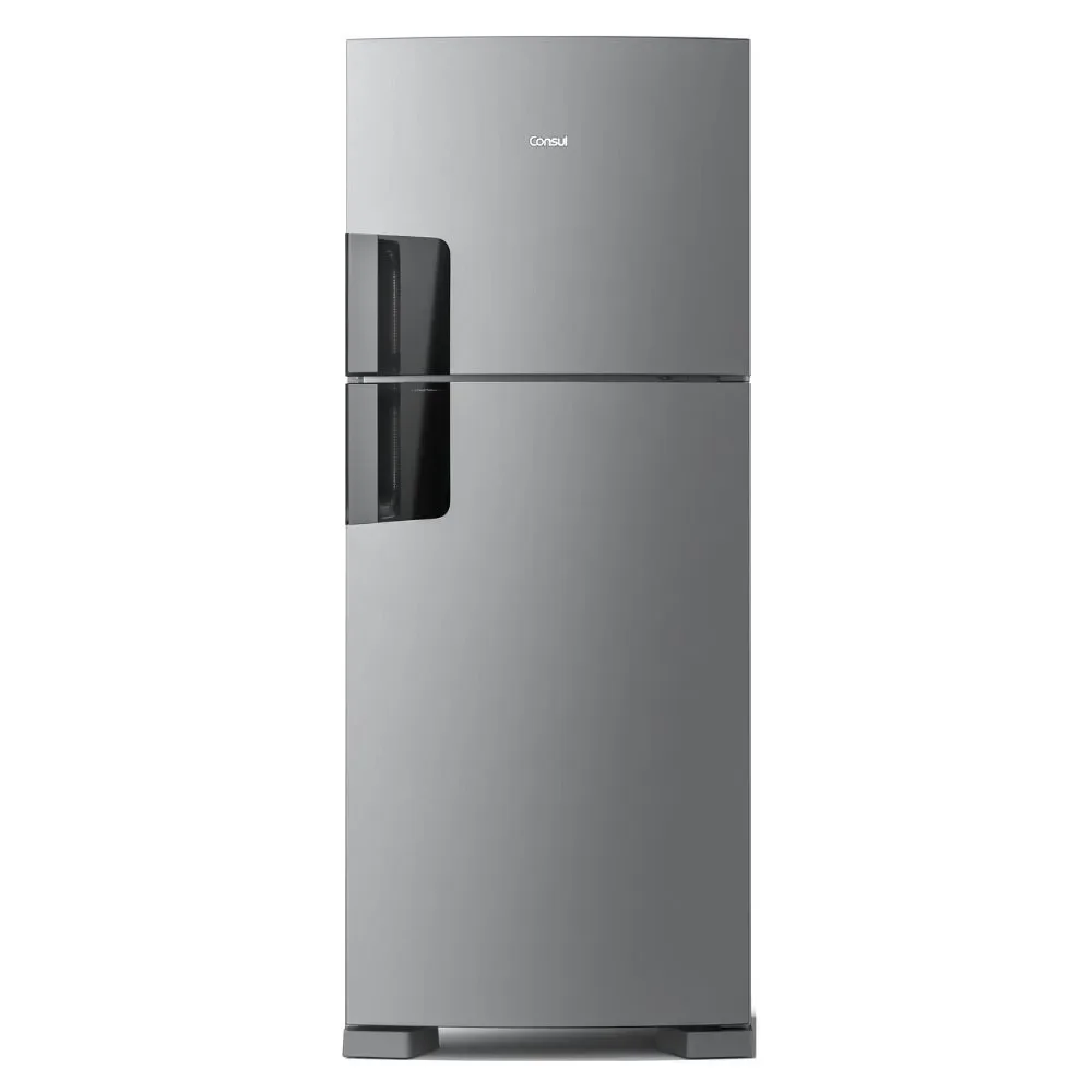 Geladeira Consul Duplex Frost Free Inox 410L com Freezer Espaçoso e Função Turbo CRM50LK 110V