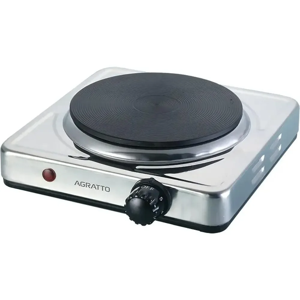 Fogão Elétrico de Mesa Cooktop Agratto FMA-02 1 Boca Inox com Controle de Temperatura Prata 220V