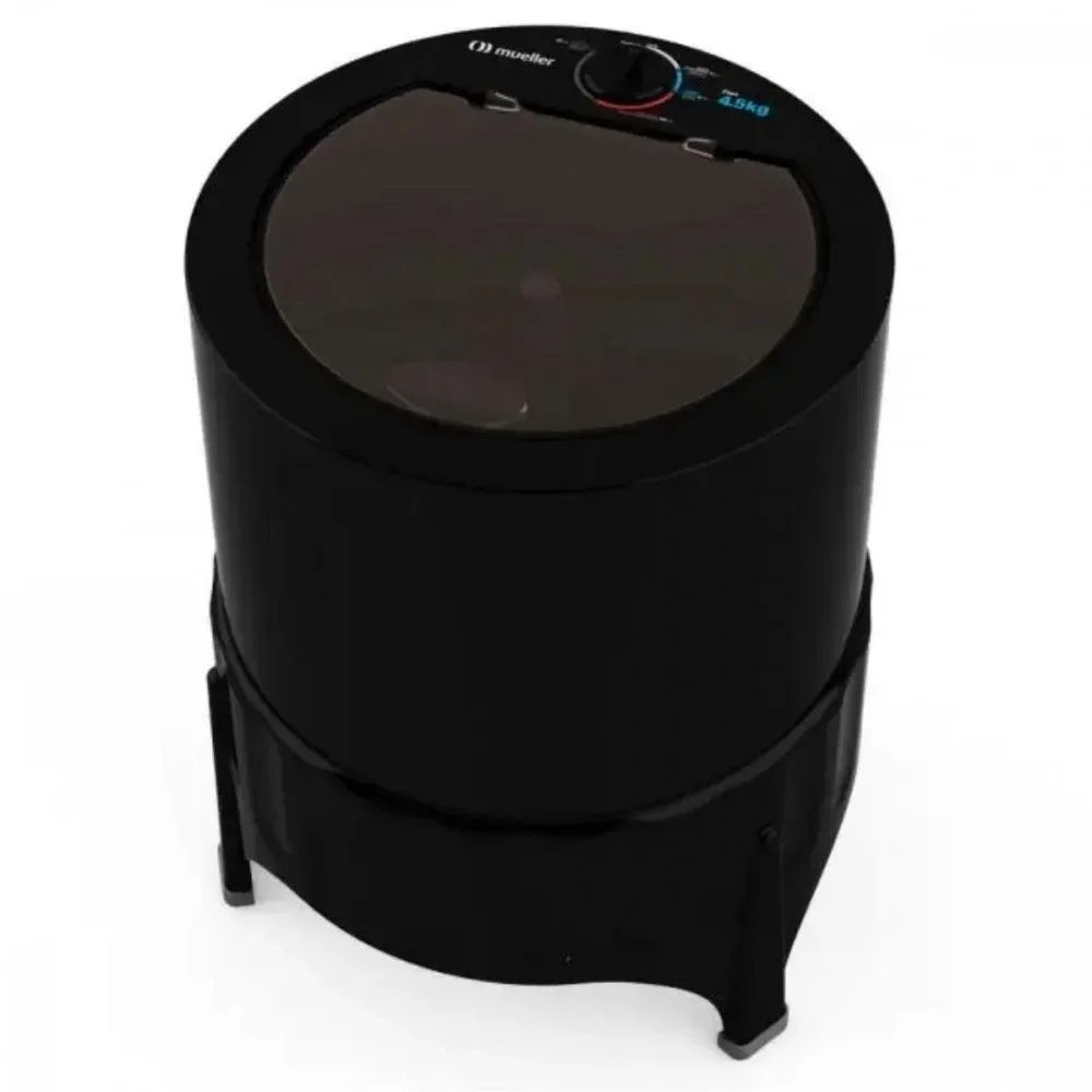 Lavadora de Roupas Semiautomática Mueller Plus 4,5kg Abertura Superior Preto 110V com 3 Programas