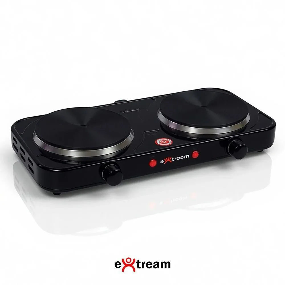 Fogão Elétrico Portátil Cooktop 2 Bocas CTEX2B10 2000W 47CM Preto 110V