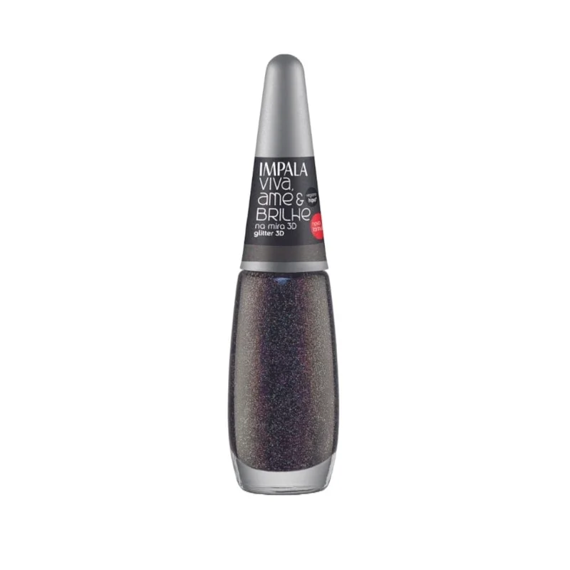 Esmalte Impala Glitter Coleção Viva Ame e Brilhe Na Mira 3D