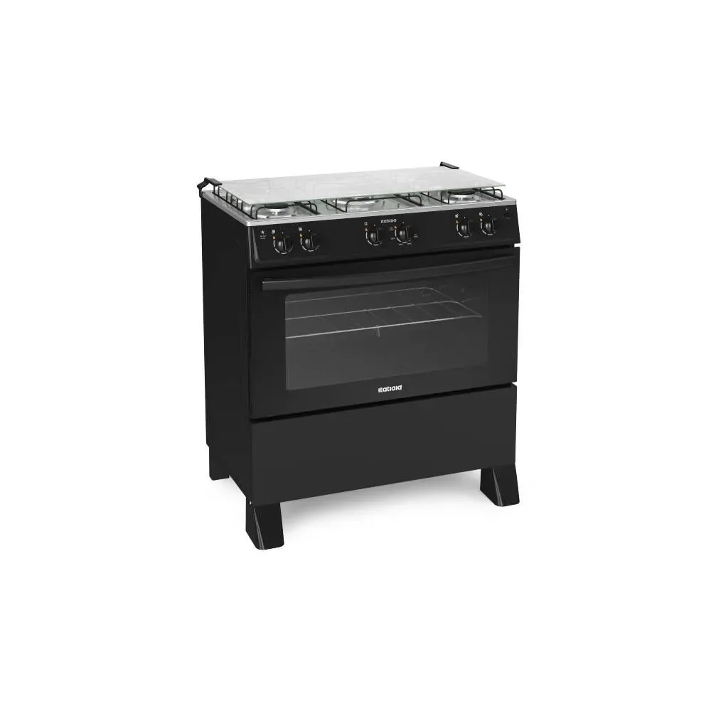 Fogão Itatiaia Star New Piso 5 Bocas Preto Bivolt 3700000361