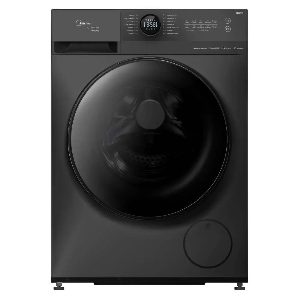 Lavadora de Roupas Lava e Seca Midea 13Kg Titanium MF200D130WBGK0