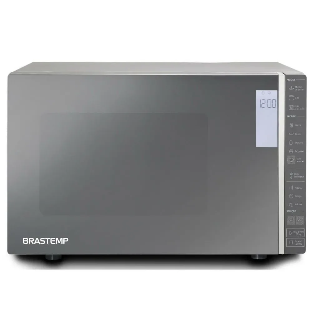 Micro-ondas Brastemp 32 Litros Inox Espelhado Com Grill E Painel Integrado 110V BMG45AR