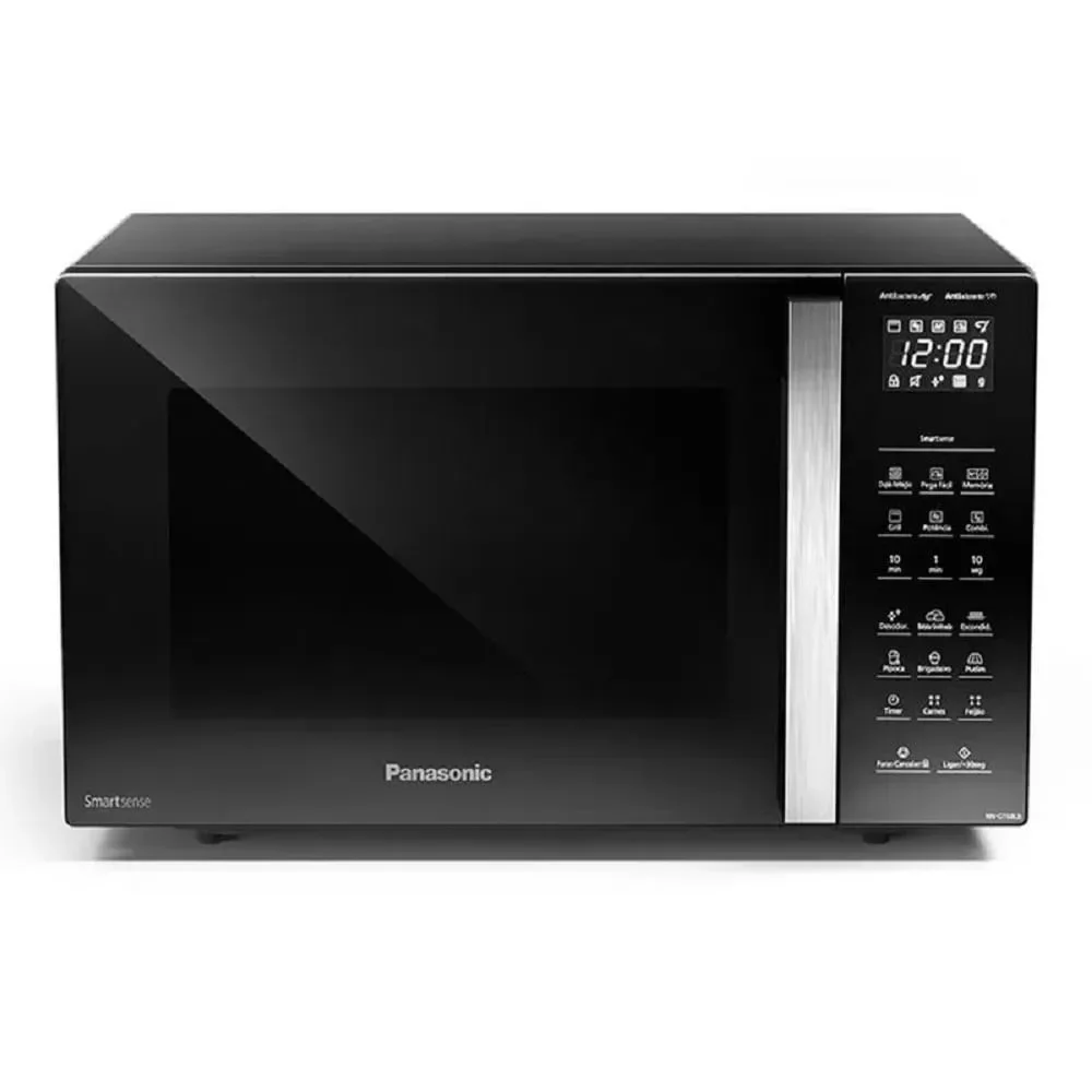 Micro-ondas de Bancada Panasonic NN-GT68LBRUN 30L Grill 1000W Dupla Refeição Preto 110V