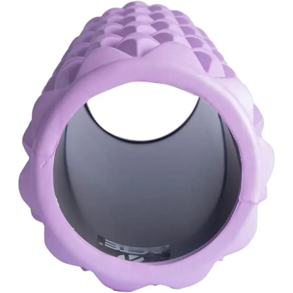 Rolo Miofascial Diamond para Liberação Muscular com Textura Rígida Lilás e Preto Acte Sports