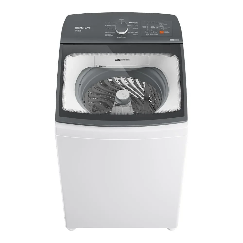 Máquina De Lavar Brastemp 15kg Branca Com Ciclo Tira Manchas Advanced E Smart Sensor - BWF15AB 110V