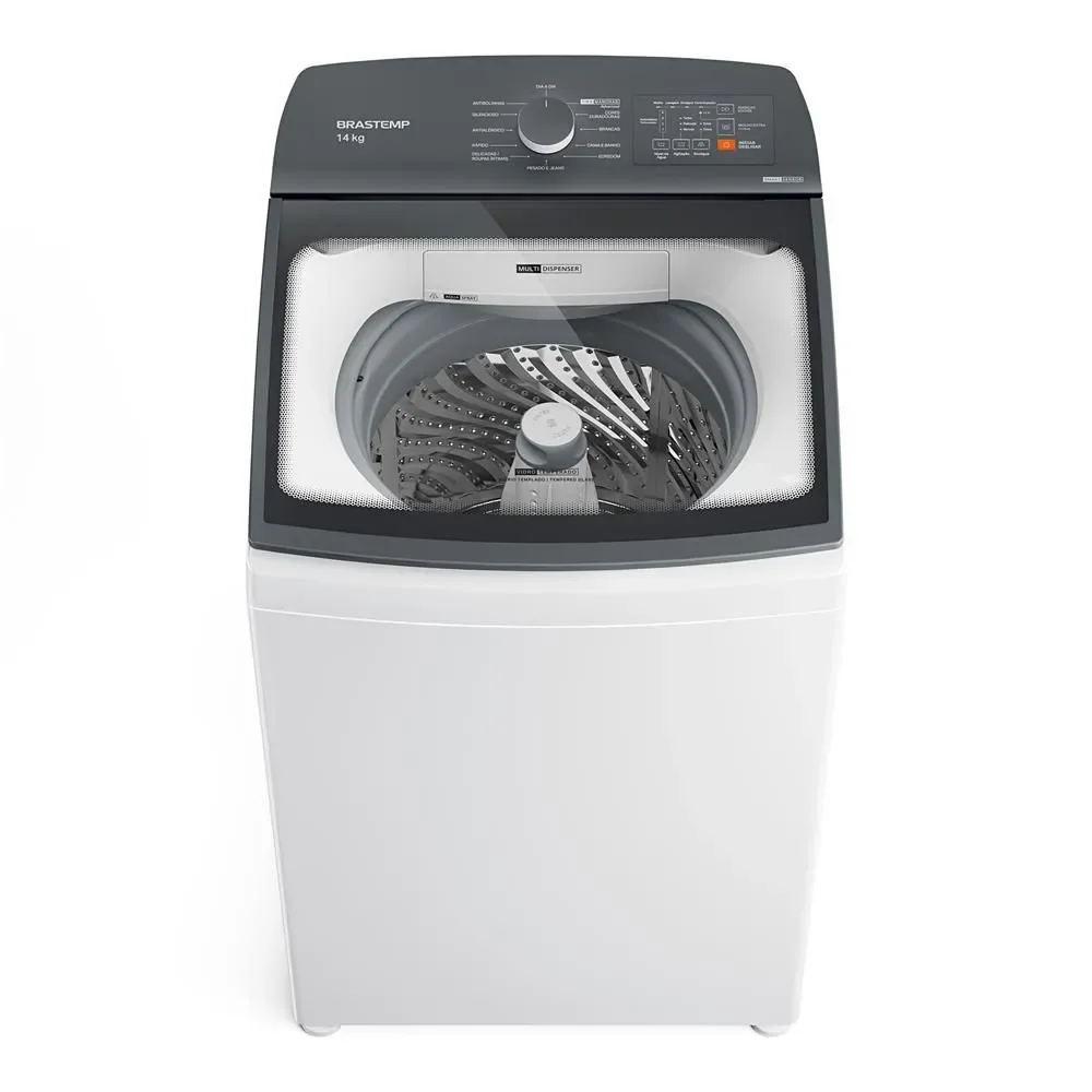 Máquina De Lavar Brastemp 14Kg Branca Com Ciclo Tira Manchas Advanced E Smart Sensor BWK14BB