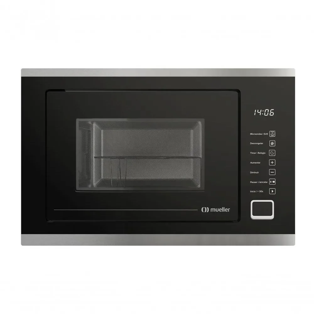 Forno Micro-ondas de Embutir Mueller MMO0225G1 25L Grill Dourador Painel Touch Preto 110V