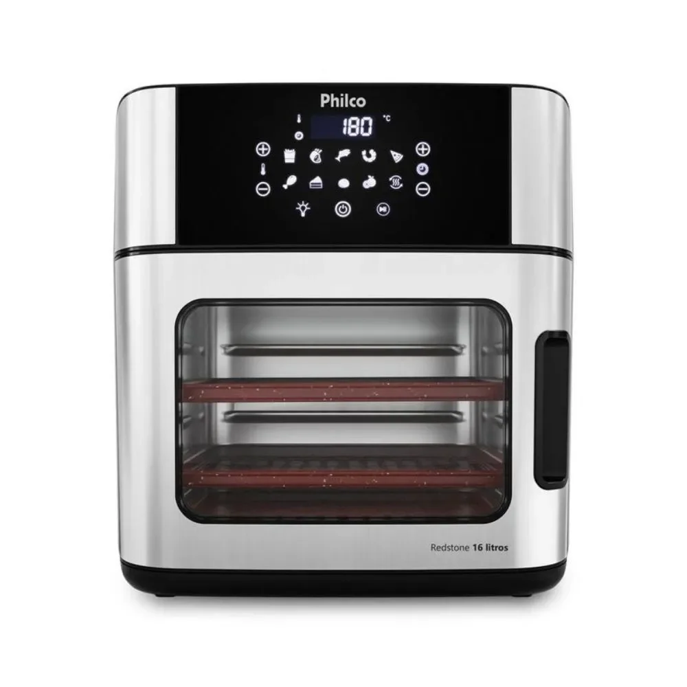 Fritadeira Air Fryer Oven Philco PAF16A 16L Digital com Painel Touch Cesto Cerâmico Preto 220V