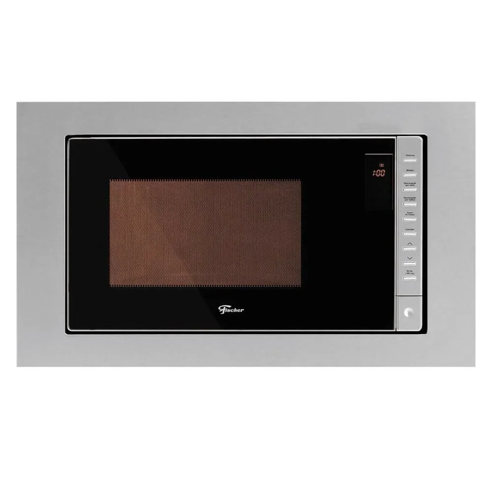 Micro-ondas Embutir Fischer Fit Line 25L 900W com Função Descongelar e Automenu Inox 110V