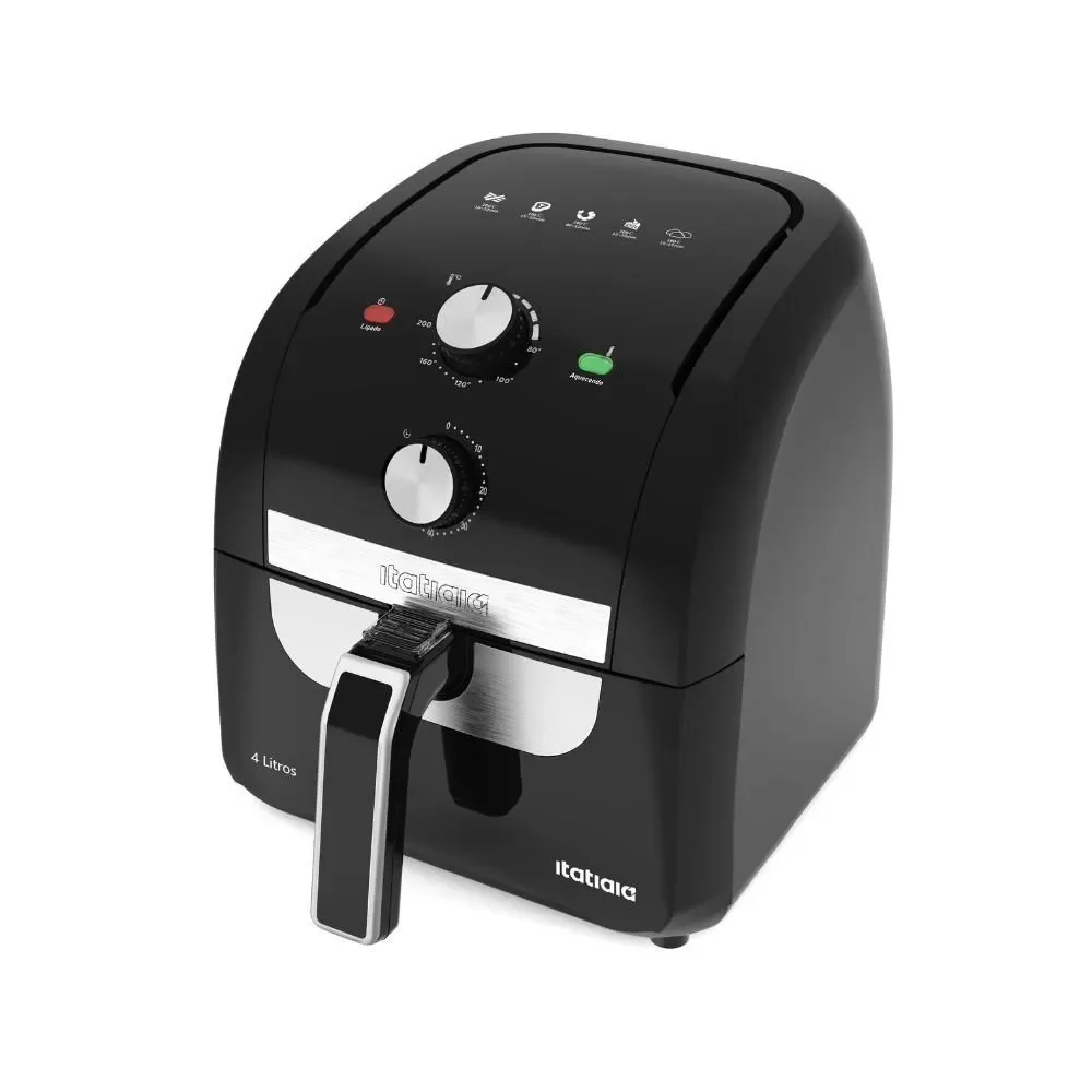 Fritadeira Air Fryer Itatiaia AFITA1001 4L Preto Timer Ajustável Cesto Removível Antiaderente 110V