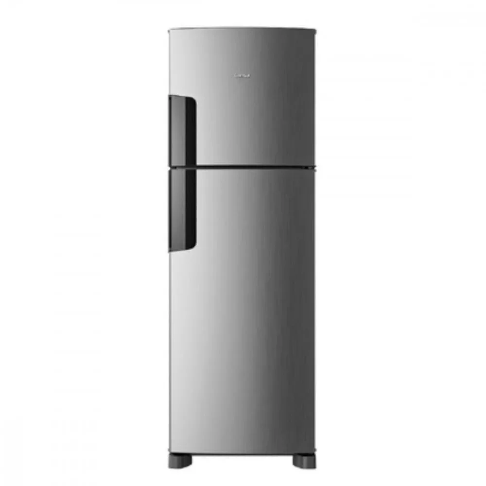Refrigerador Consul Duplex Frost Free Inverter 377L com Função Turbo e Prateleiras Ajustáveis CRM44MK Inox 110V