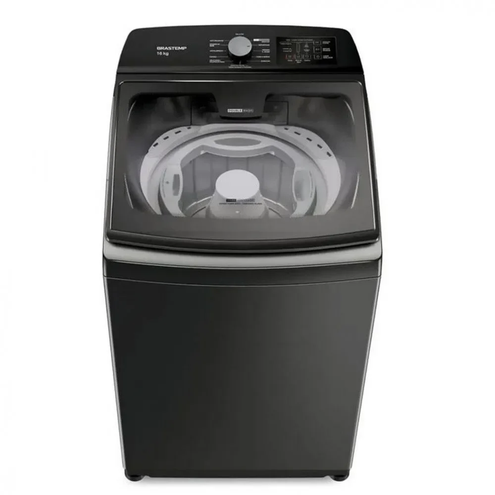 Máquina de Lavar Brastemp Doub Wash 16kg Automática com Double Wash e Ciclo Tira Manchas Titânio 220V