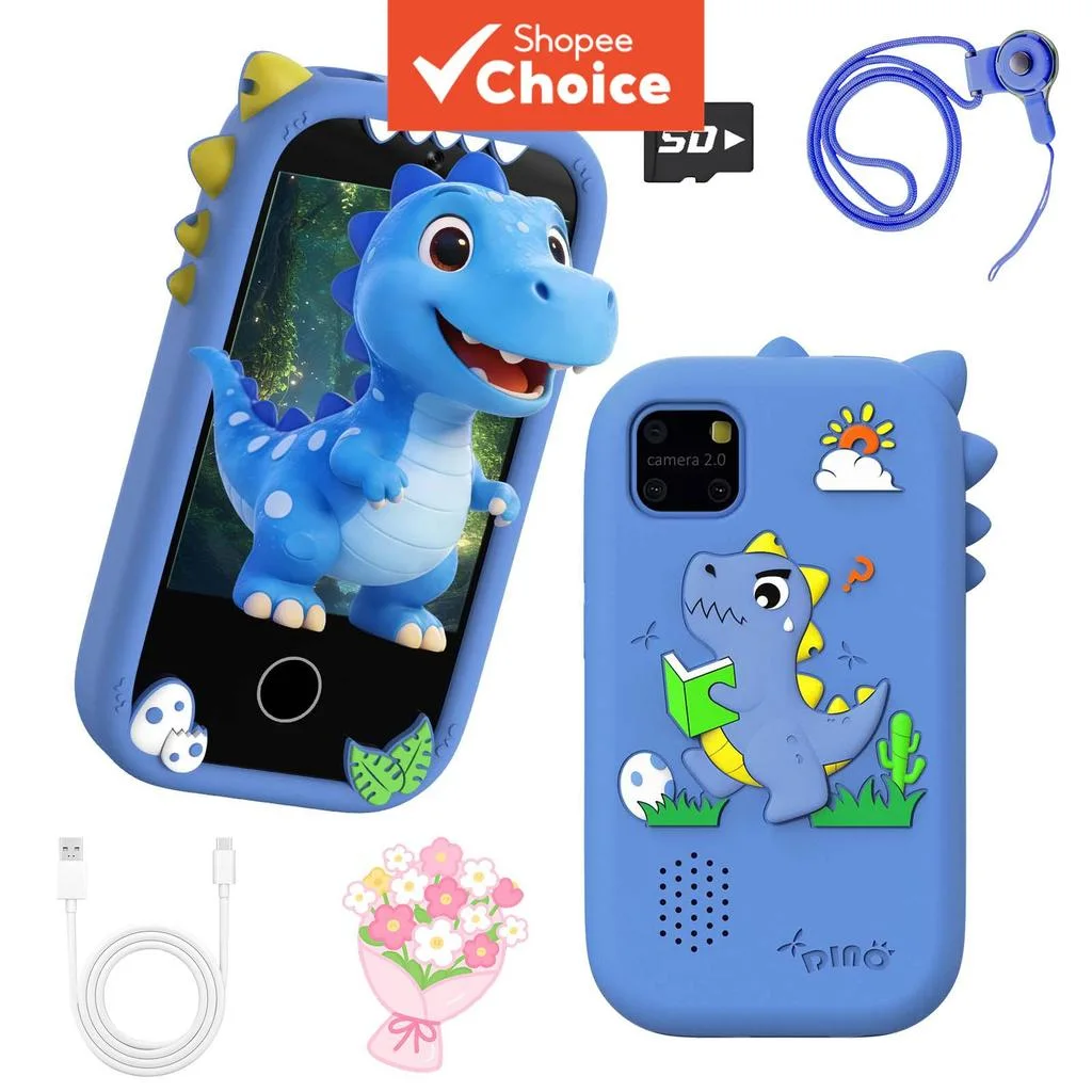 Smartphone Infantil com Câmera Dupla, Jogos, Música e Aprendizado, Presente para Crianças de 3 a 12 anos