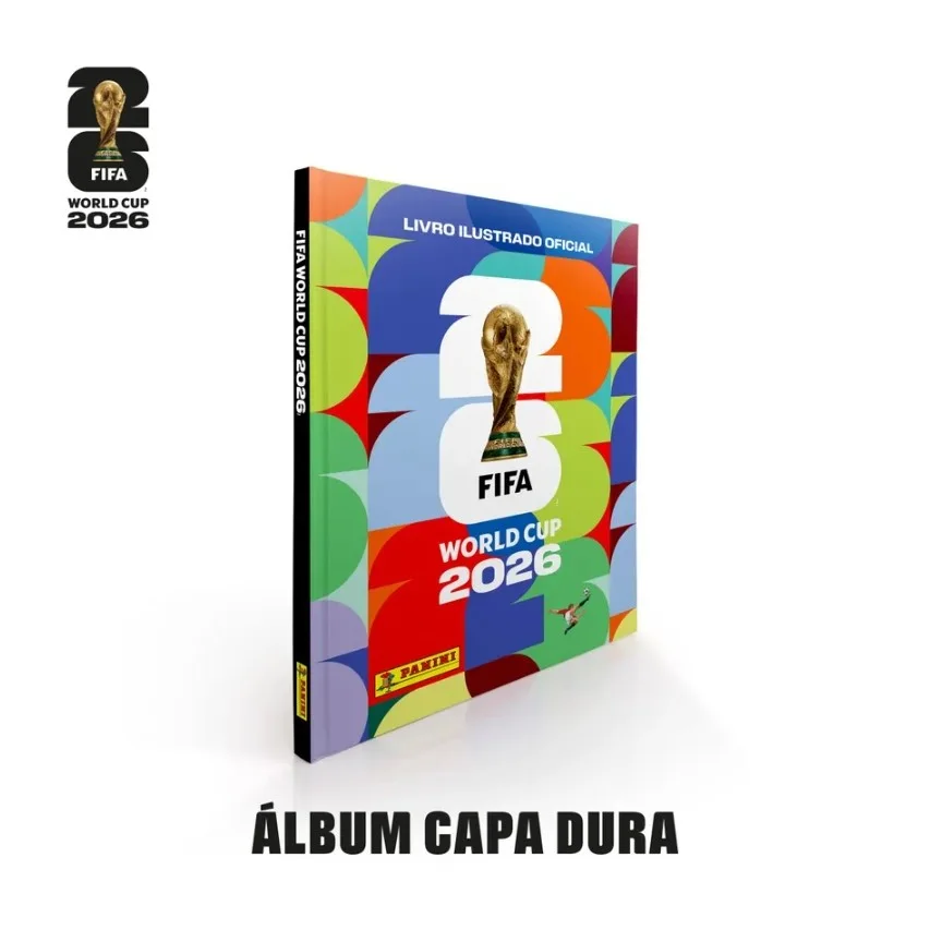 Capa Dura Colorido - Álbum Copa do Mundo 2026 - Oficial Panini -