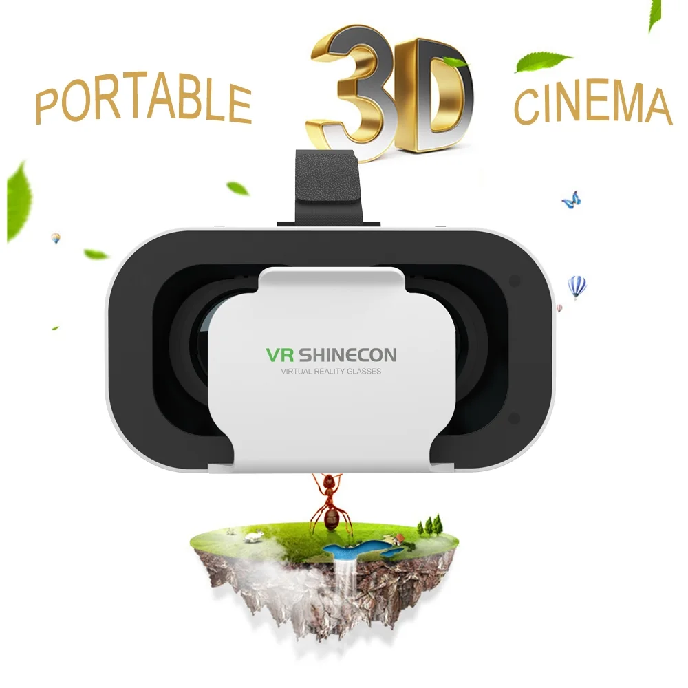 Óculos de Realidade Virtual para Celular 3D, Compatível com Smartphones Apple/Android (4.7-6.5 polegadas), Ideal para