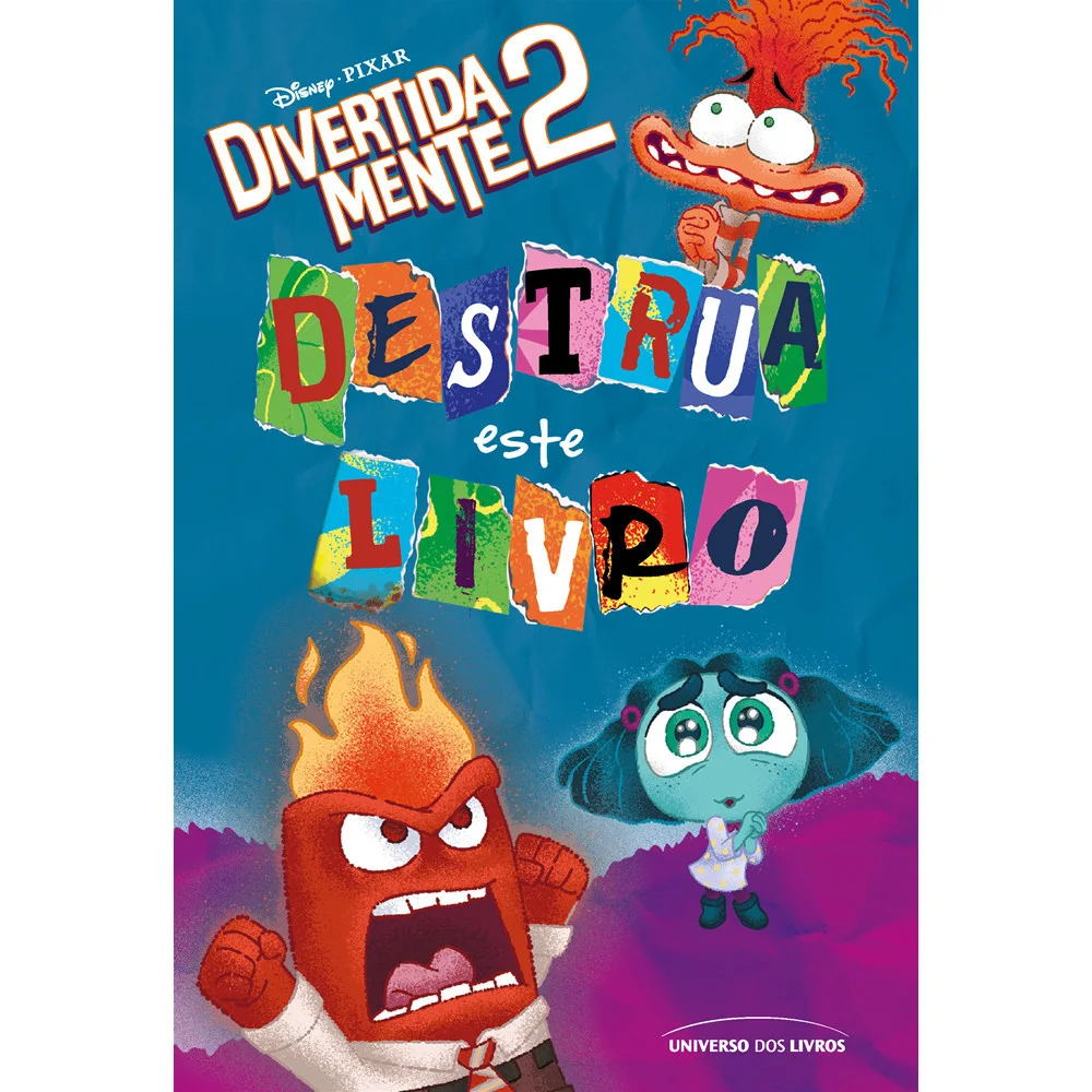 Livro - Destrua este livro - Divertida mente 2 - por Disney Book Group - Editora Universo dos Livros