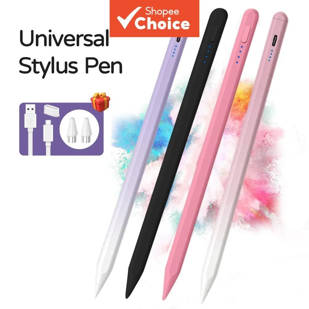 Caneta Universal Stylus Capacitiva Caneta de Toque para Smartphone Android Tab Pad + Ponta Substituível