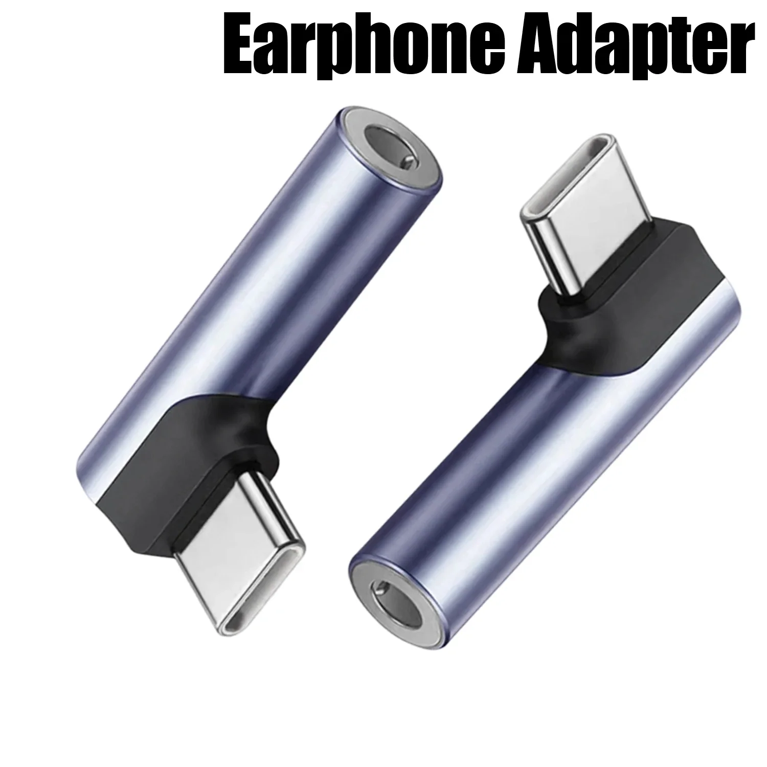 USB C Para 3.5 mm Jack Aux Tipo De Cabo Conector Fone De Ouvido Adaptador De Cotovelo HiFi Smartphone
